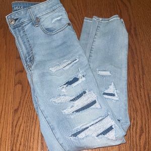American eagle patch jeans